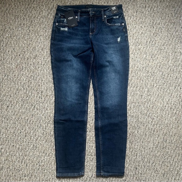 Silver Jeans Boyfriend Mid Rise Slim Leg Jeans 29W x 29L NWT - Picture 4 of 9